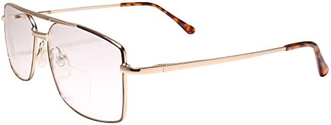 Правоъгълна Дограма Златни Реколта Очила за четене с Бифокальным стъкло 80-90-те години 1.50
