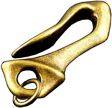 2 ЕЛЕМЕНТА Месинг цвят Готин Ключодържател Кука за ключове в Ключалката Клип за байкерской верига