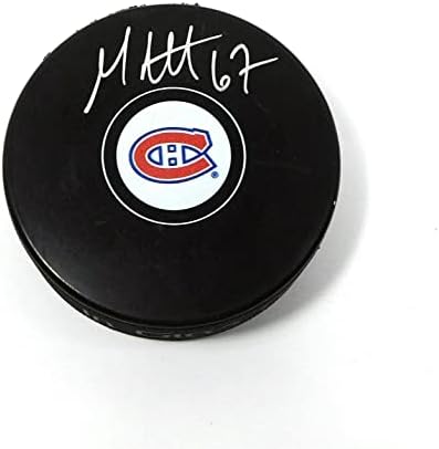 Макс Пасиоретти Подписа Сувенири Хокей шайба НХЛ Канадиенс YourSportsMem Автографированные Шайби НХЛ