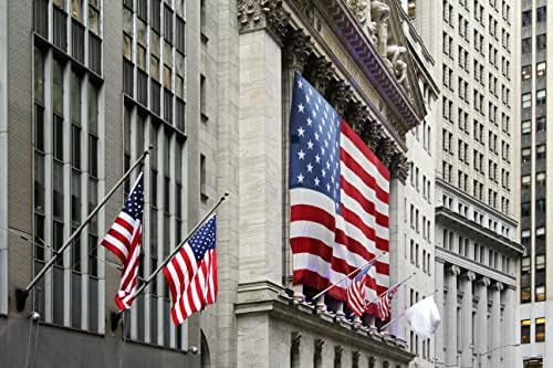 Американски флаг 3x5 метра за улица, Направени в САЩ, Издръжлив, сверхпрочный, С бродирани Звездите, Нашитыми ивици, месингови