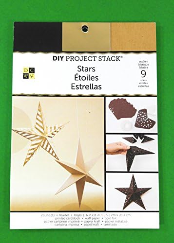 Купчината проекти Направи си сам Създава 9 звездички (28 Листа крафт-хартия с размери 6 х 8 инча