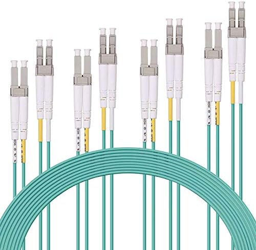 4 Опаковки оптичен свързващ кабел OM3 LC-LC дължина 1 М и 1 Комплект оптична инструменти: Клещи за източване на влакна, устройство за източване на кожена тел и ножици от к