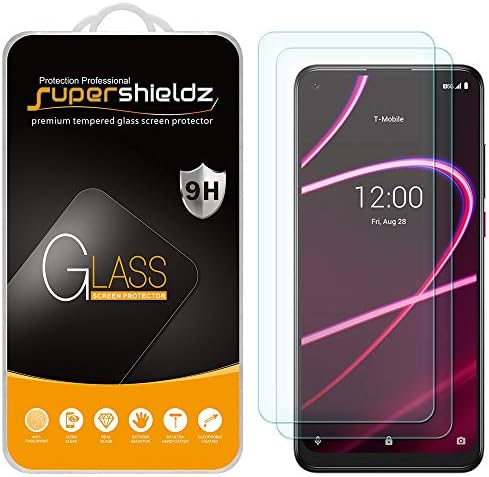 (2 опаковки) Supershieldz, предназначени за T-Mobile (Revvl 5G) Протектор на екрана от закалено Стъкло, Защита