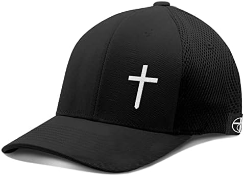 Нашата шапка True God Cross Flexfit за ежедневието - бейзболна шапка за мъже, Дишаща шапка с Flex Fit от Ультраволокна