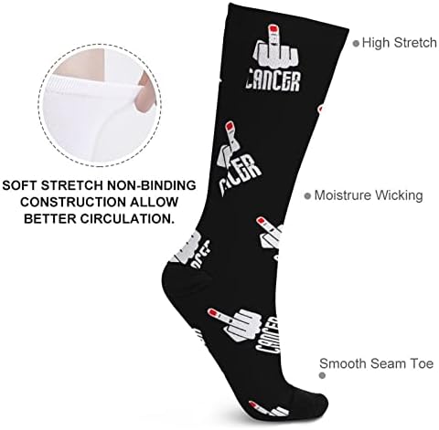Чорапи WEEDKEYCAT мамка му Cancer Crew, Новост, Ежедневни Чорапи със Забавна Графичен Принтом Средна Дебелина за Пролетта,