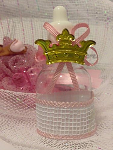 5 Предварително Украсени с Подаръци за Бебе Душ Розова Принцеса Момиче Кралската Наполняемая Бутилка