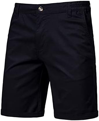 Мъжки къси панталони Ежедневието на Обикновен Панталон-Карго джоб с Преки штанинами Дължина до Коляното и Бутони