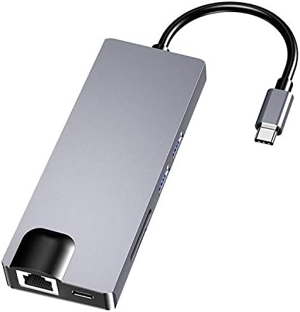 Мрежови продукти LUOKANGFAN LLKKFF HW-TC12 8 в 1 Type-C/USB-C Многофункционален Удължаване-хъб Адаптер за Hdmi/Vga-хъб