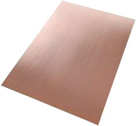 YIWANGO Чист Мед метален лист Фолио табела 1,2 x 100 x 100 мм Вырезанная Медни метална плоча Чист меден лист (Размер: 100 mm x 100 mm x 1,2 мм)