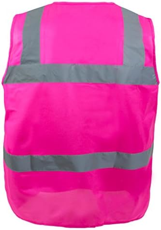 Жена жилетка за сигурност, сертифицирани ANSI/ISEA клас 2, New York Hi-Elbi Workwear на NEDYALKO Safety PK0430 (розово,