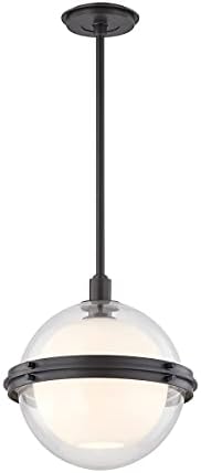 Окачен лампа Hudson Valley Lighting Northport 1 Light - Состаренная Месинг - Прозрачно стъкло