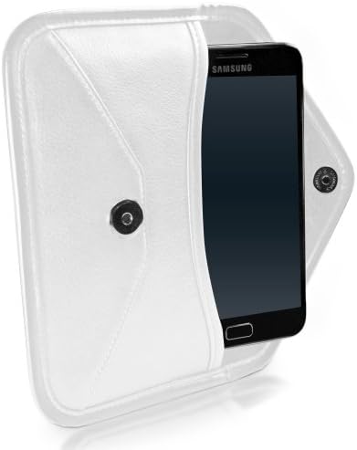 Калъф BoxWave, който е Съвместим с Samsung Galaxy J7 Нео (Case by BoxWave) - Луксозни Кожена чанта-месинджър, дизайн своята практика-плик от изкуствена кожа за Samsung Galaxy J7 Нео - цвят слоно