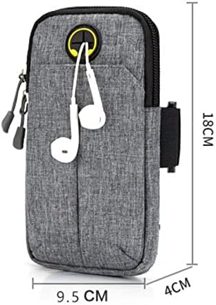 DHTDVD 6,5Водоустойчива спортна превръзка от неопрен за бягане на открито, спортно облекло за джогинг, чанта за мобилен телефон, калъф, притежателя (Цвят: сив, размер: 1)