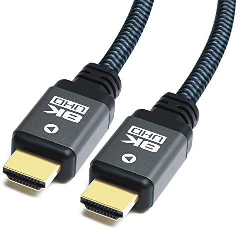 Кабел Yauhody 8K HDMI 2.1 6 фута, ultra-висока скорост на 48 gbps, сверхпрочный HDMI кабел 2.1 в найлонов оплетке, истински