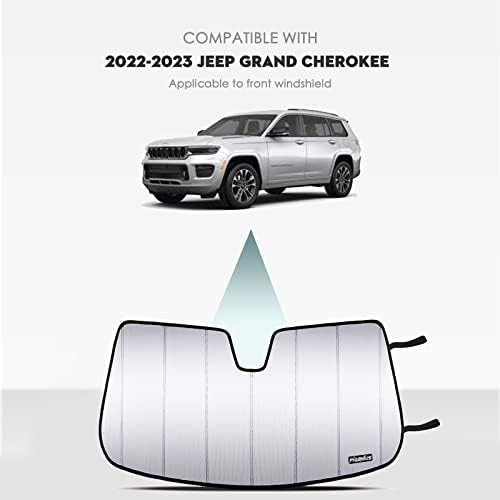 Сенника на предното стъкло Pigenius за Jeep Grand Cherokee 2022-2023 сенника на Предното стъкло - Премиум Сгъваема сенника