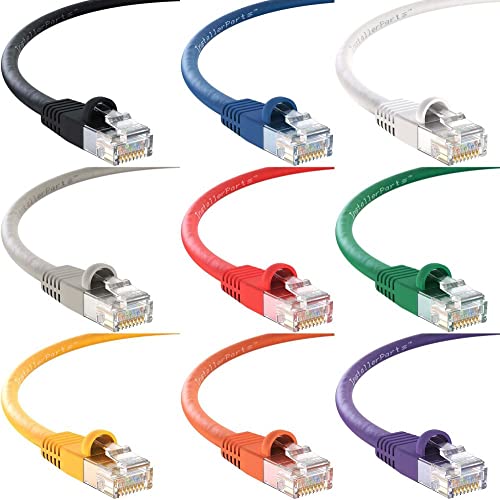 Инсталационните части (10 X Ethernet кабел CAT5E, UTP кабел с качването на 2 крака - Син - Професионалната