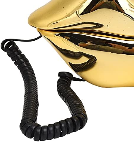 Стационарен телефон Златен Телефон С Покритие покритие Златен Формата на Устните Телефон с Телефонна линия за Домашния