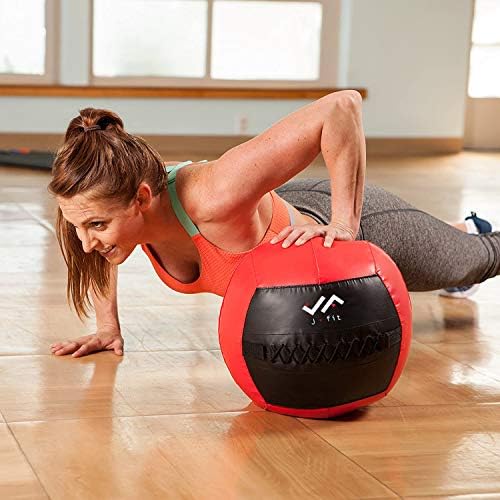 JFIT Wall Medicine Ball - 10 места тегло от 4 до 30 кг - Силни Стенни топки за упражнения, кардиотренировки,