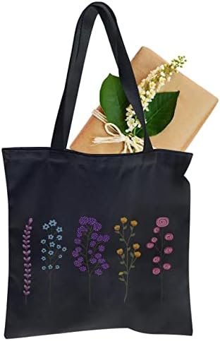 Холщовая Чанта-тоут с Флорални Гъбички GOLDXUU, Скъпа Чанта-Тоут за Жени, за многократна употреба Колеж За Пазаруване