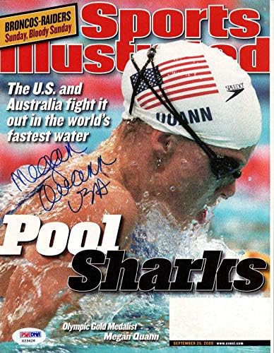 Списание Спортс илюстрейтид на Списание USA с автограф на Меган Квэнн, PSA Олимпийските игри /DNA X23426 -