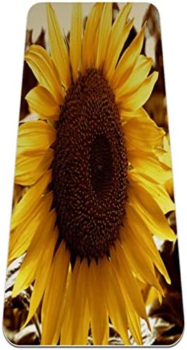 Много дебело килимче за йога Sunflower Helianthus Цвят Bloom Flowers - Екологично Чист нескользящий подложка