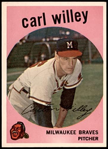 1959 Topps 95 Карл Willey Милуоки Брейвз (Бейзболна картичка) EX/MT Braves