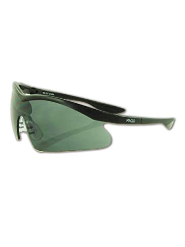 Защитни очила MAGID Y70BKGY с Скъпоценния камък Циркон, Сиви лещи и Черна дограма (Един чифт)