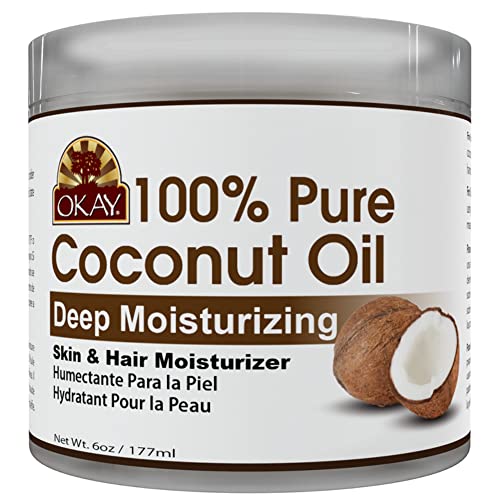 Okay | Чисто кокосово масло|, За всички видове кожа и коса | Овлажнява, Втирает и Кондиционирует | Чудесен източник на витамин