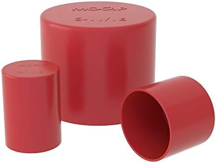 Директни пластмасови капачки - Директен капачка от ПВН 0,937 инча (23,8 mm) x 1,500 инча (38,1 mm) Червен LDPE MOCAP