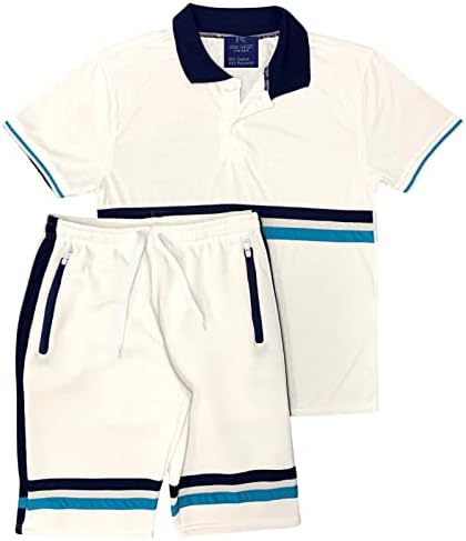 Мъжки кратък комплект Royal Threads Canada от 2 теми, състоящ се от риза с две долните бутони и Меки флисовых летни шорти в