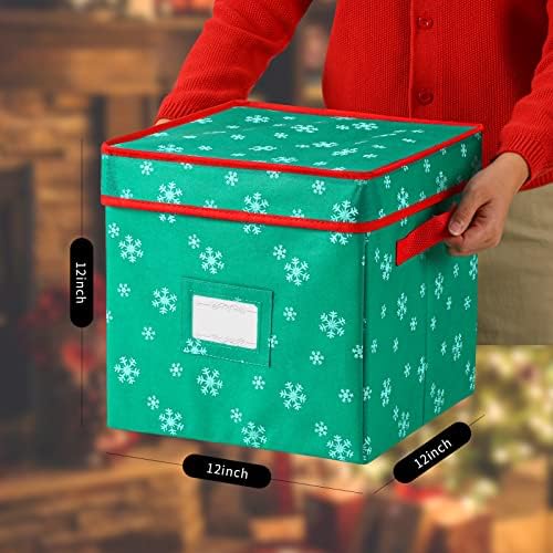 Кутия Контейнер за съхранение Коледна украса, с Капацитет до 64 Бижута, Кутии за съхранение на Празнични украси