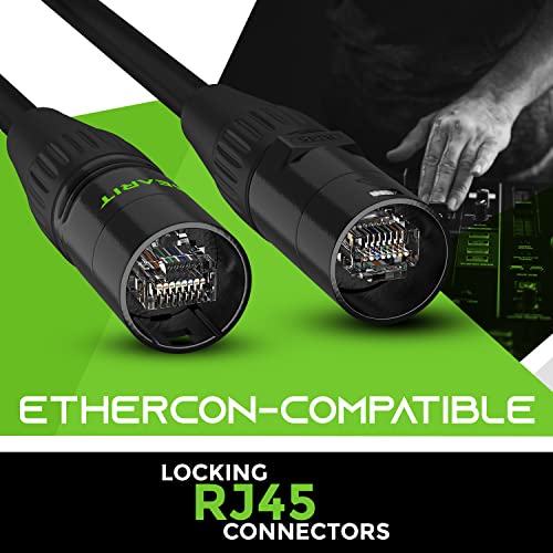 Ethernet кабел GearIT CAT6, Съвместими с etherCON конектори RJ-45 за професионално аудио, Защитен алуминий, Бескислородная