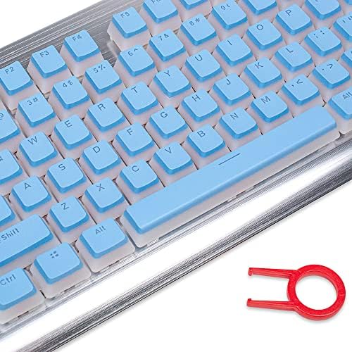 Капачки за ключове MarsHopper Pudding - Набор от клавиатури кепета Double Shot PBT с Прозрачна слой, за механични клавиатури, Пълен набор от клавиши 104, профил OEM, стандартна английс