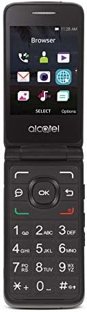 Шарнирен телефон Alcatel MyFlip 4G с предплащане от оператора на TracFone - Black - 4gb - Сим-карта в комплекта – CDMA