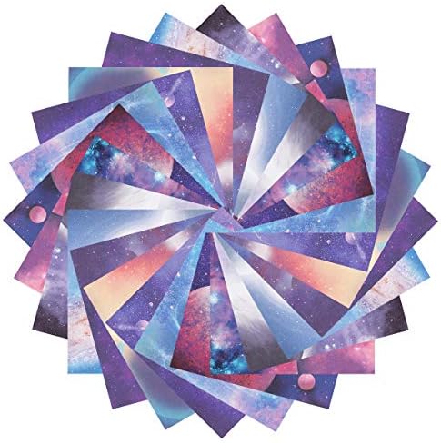 Хартия за оригами Астрономическа галактика, 140 Листа, двустранен, 10 ярки цвята, Хартия с високо качество, Квадратен лист 6 инча, за деца и възрастни, Хартия, Проекти з?