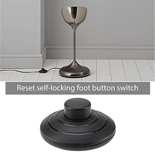 2 БР. Етаж Foot Ключ с вграден Бутон Foot Switch Кръг за Захранване Foot Switch Контрол за Подови и Настолна лампа с Диаметър