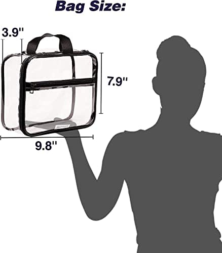 Прозрачната чанта за тоалетни принадлежности - Косметичка от PVC - Голяма Прозрачна Косметичка за пътуване - Прозрачни Опаковки