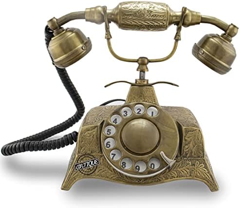Кралски Ретро Телефон Антикварен Настолен Телефон Ретро Телефон С Превръщането Циферблат Wired desk Домашен Офис Ретро