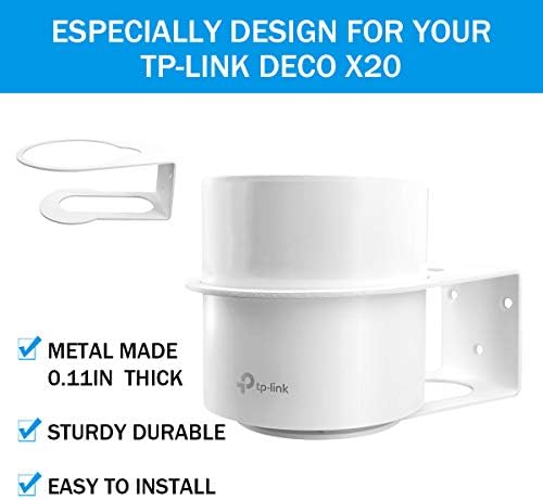 Монтиране на стена TP-Link Deco X20, здрав метален държач за закрепване на ALLICAVER, Съвместими със системата на Wi-Fi