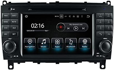 Hualingan W209 Радио Bluetooth за Mercedes CLK C209 Стерео Обновяване на 200 220 280 320 350 500 550 63 Главното устройство 7-инчов Сензорен екран и Android Auto Безжична Навигация на Apple CarPlay GPS 2Din Android 12,