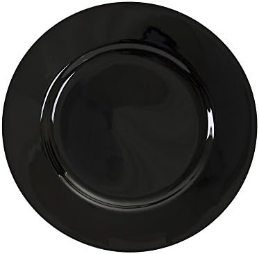 10 Чиния за салата/десерт Ягода Street Black Rim 7,75 инча, Комплект от 6 чинии, Черна