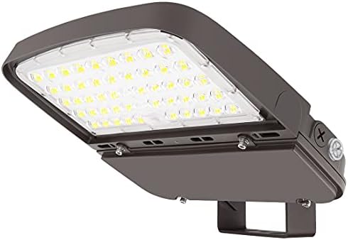 led лампа kadision 150W за паркиране с фотоэлементом От здрач до зори, Димиране лампа за почистване на кутии с цапфовым стена, дневна светлина 130 Lm / W 5000 До 100-277 В, адаптивни м