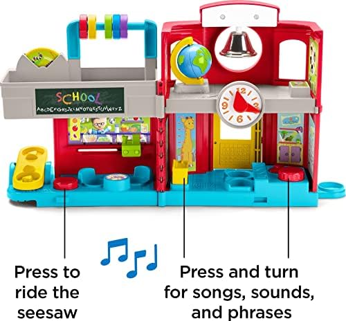 Игра комплект за деца Fisher-Price Little People, Приятелски Училищната Музикална играчка С фигурки и аксесоари за деца от 1