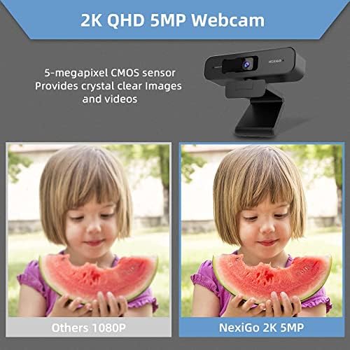 Комплекти мащабируеми уеб камери NexiGo 2K, АвтоФокус, поддръжка на 1080P при 60 кадъра в секунда, 3-кратно цифрово