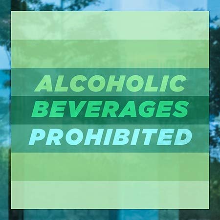 CGSignLab | Алкохолни напитки са забранени - Модерен Градиентный Перваза на прозореца | 5 x5