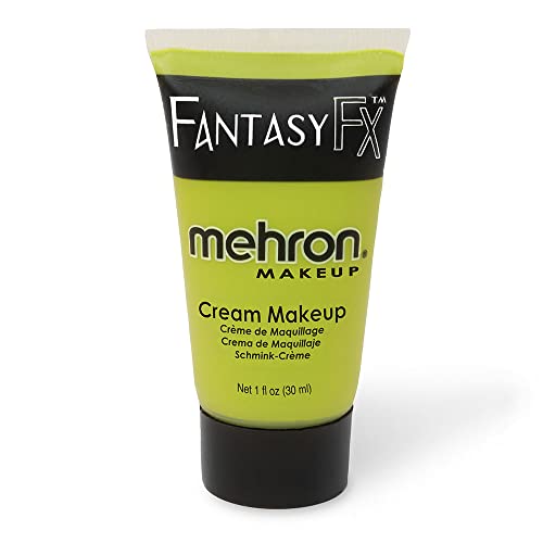 Крем-грим Mehron Fantasy Makeup FX | Грим на водна основа за Хелоуин | Ogre Зелена Боя за лице и тяло За възрастни,