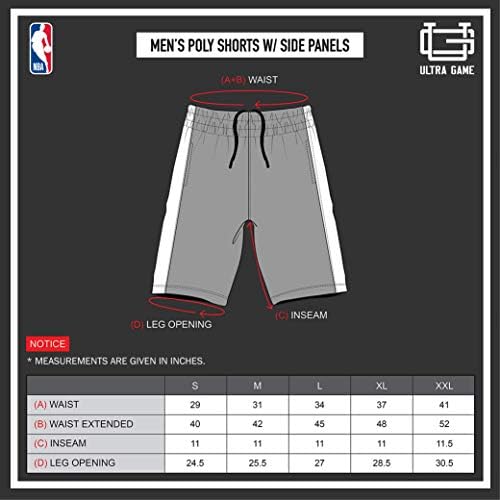 Мъжки Активни Меки Спортни баскетболни шорти Ultra Game НБА за тренировки