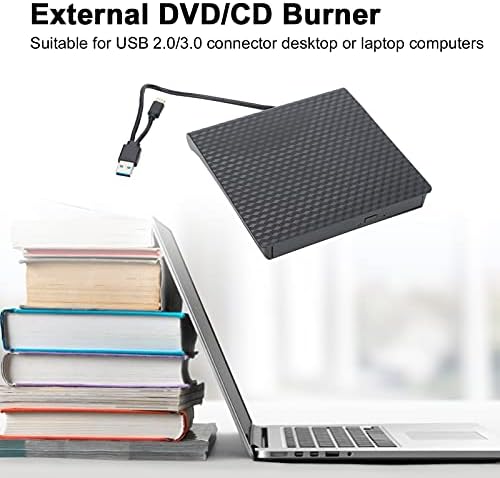 Dpofirs Външен диск cd-та, USB 3.0 Преносим диск CD DVD -RW DVD/CD ROM Записвачка Burner Сценарист е Съвместим с WinsXP/