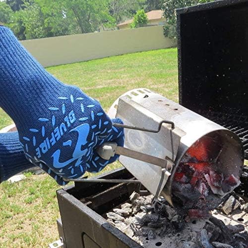 Ръкавици BlueFire за барбекю, кухненски ръкавици за Печене, Топлоустойчива При температура 932 Градуса по Целзий,