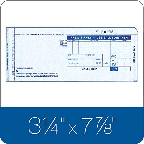 Търговска чек, кредитна карта, Adams, 3 части, от 100 комплекта в опаковка (38538)